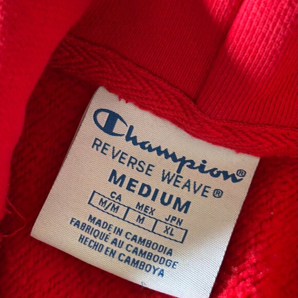 Champion Womens Reverse Weave Cropped Cut-Off Hoodie - Size Medium - Picture 4 of 7